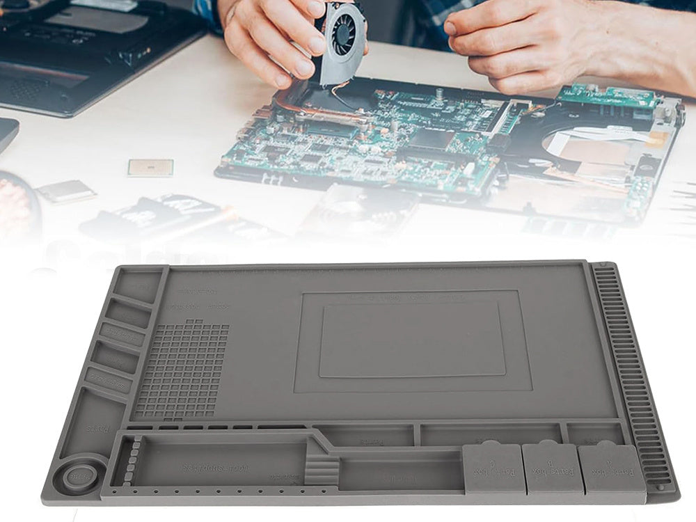 Silikono paslaugų kilimėlis litavimo organizatorius didelis padas 30x45 magnetas