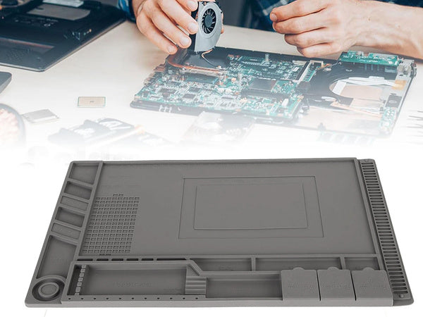 Silikono paslaugų kilimėlis litavimo organizatorius didelis padas 30x45 magnetas