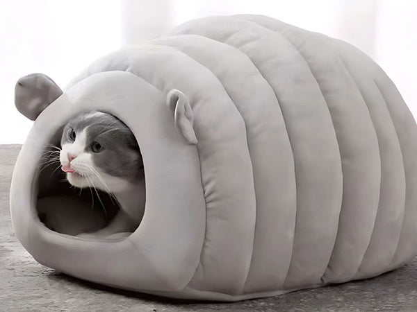 Pliušinis lovos kokonas šuniui katė minkšta pagalvė patalynė pūkuota, Pilka, Szín, Szürke