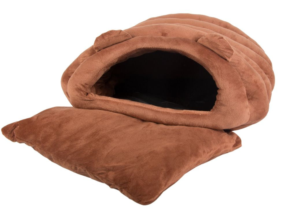 Pliušinis lovos kokonas šuniui katė minkšta pagalvė patalynė pūkuota, Ruda, Szín, Barna