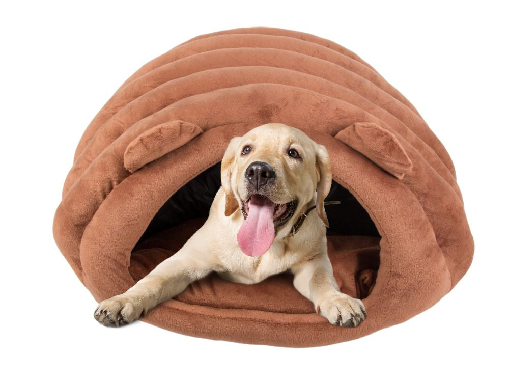 Pliušinis lovos kokonas šuniui katė minkšta pagalvė patalynė pūkuota, Ruda, Szín, Barna