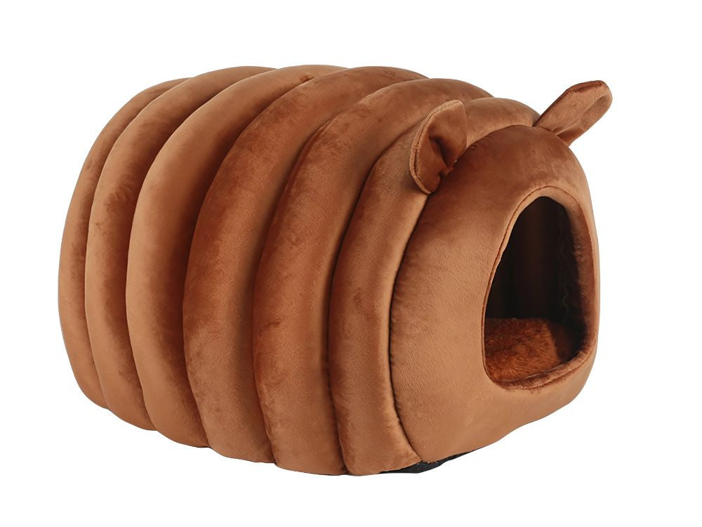 Pliušinis lovos kokonas šuniui katė minkšta pagalvė patalynė pūkuota, Ruda, Szín, Barna