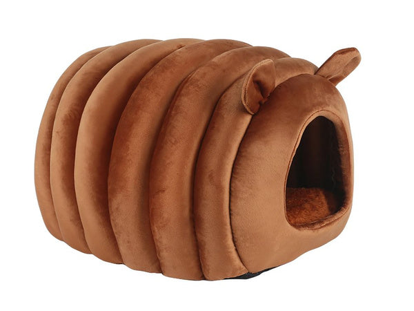 Pliušinis lovos kokonas šuniui katė minkšta pagalvė patalynė pūkuota, Ruda, Szín, Barna
