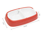 Dvigubas dubenėlis šuniui ir katei nuimami vandens ir maisto dubenėliai dideli plastikiniai, Raudona, Szín, Piros