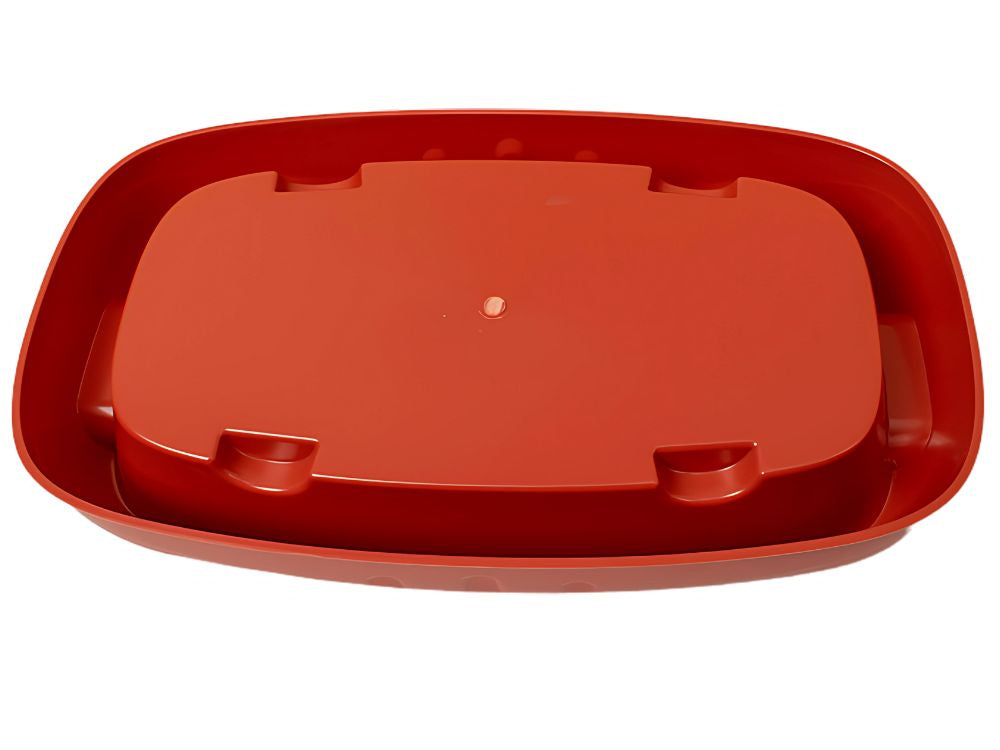 Dvigubas dubenėlis šuniui ir katei nuimami vandens ir maisto dubenėliai dideli plastikiniai, Raudona, Szín, Piros