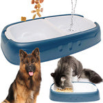 Dvigubas dubenėlis šuniui ir katei nuimami vandens ir maisto dubenėliai dideli plastikiniai, Mėlyna, Szín, Kék