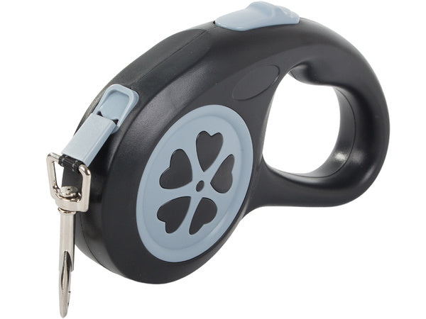 Automatinis šunų lanyardo uždarymas galingas lengvas 5m 15kg, Juoda, Szín, Fekete