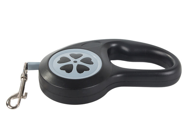 Automatinis šunų lanyardo uždarymas galingas lengvas 5m 15kg, Juoda, Szín, Fekete