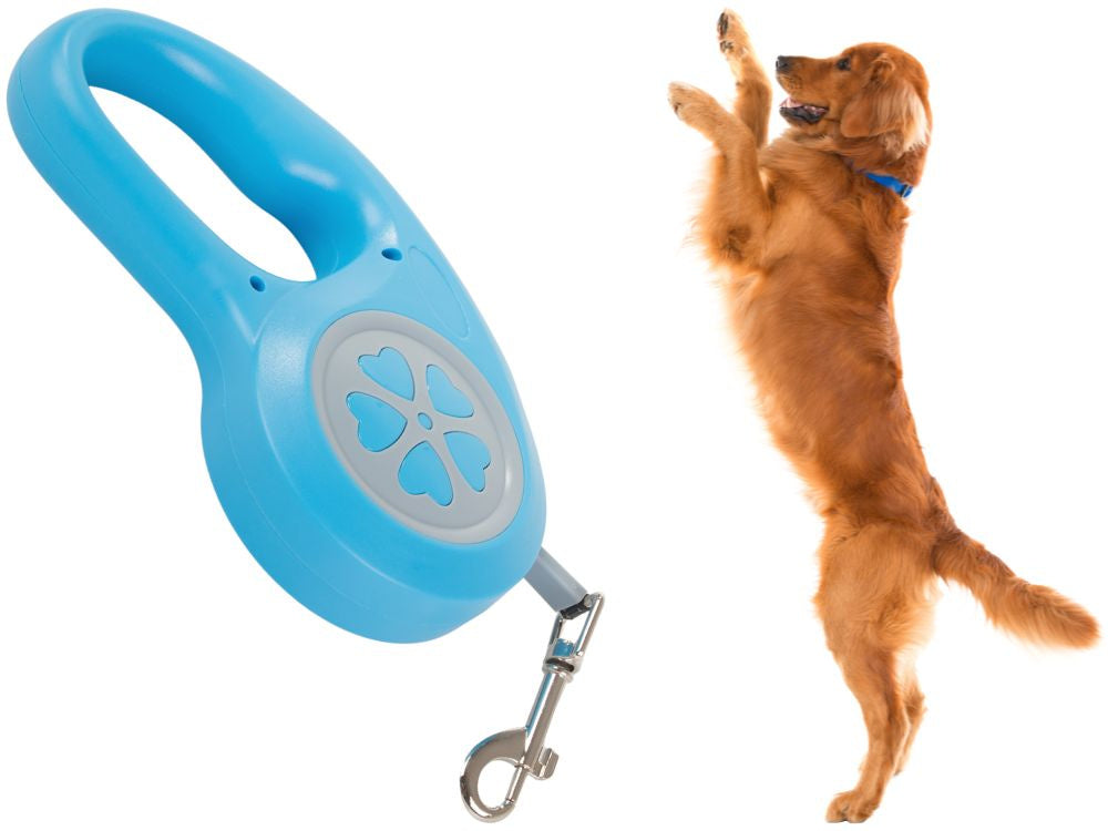 Automatinis šunų lanyardo uždarymas galingas lengvas 5m 15kg, Mėlyna, Szín, Kék