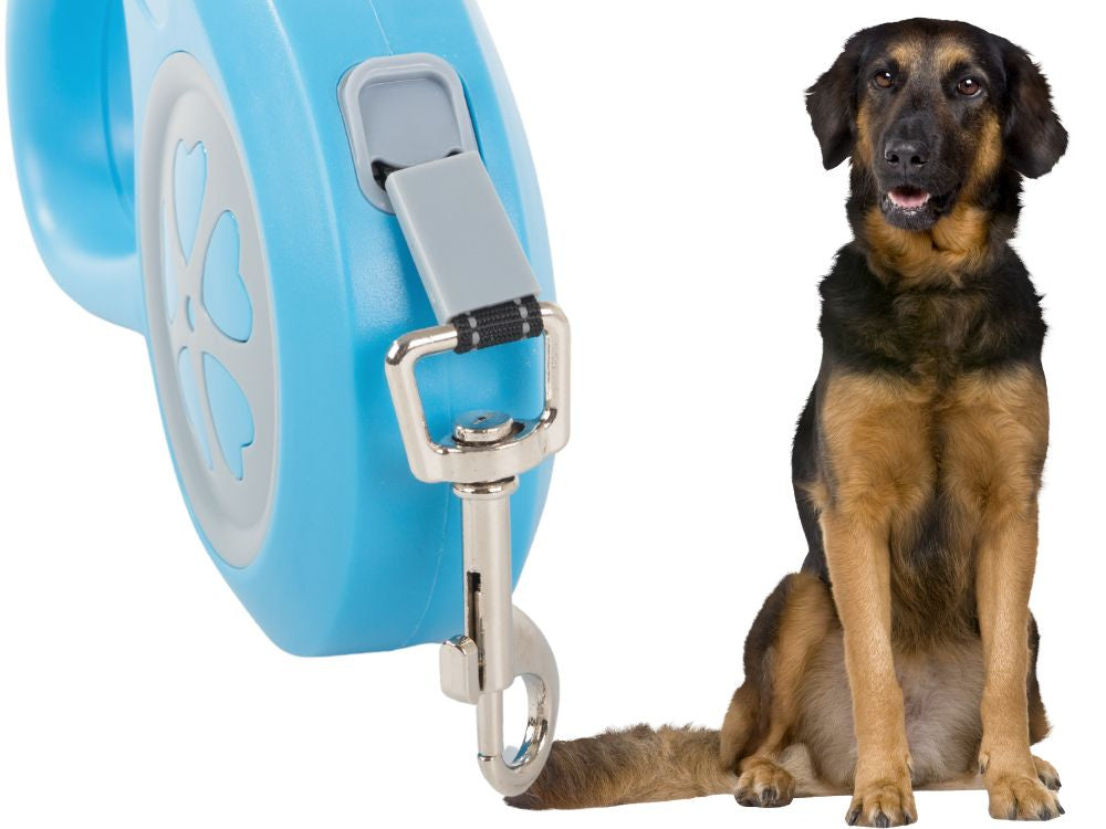 Automatinis šunų lanyardo uždarymas galingas lengvas 5m 15kg, Mėlyna, Szín, Kék