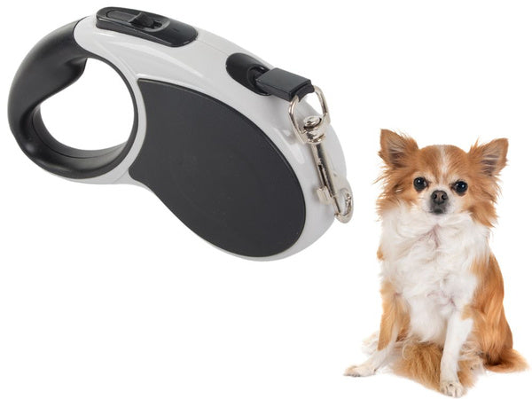 Automatinis 5 m stiprus pavadėlis šuniui iki 15 kg su užraktu stiprus ilgas, Juoda, Szín, Fekete