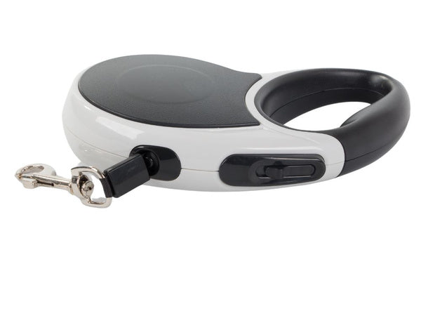 Automatinis 5 m stiprus pavadėlis šuniui iki 15 kg su užraktu stiprus ilgas, Juoda, Szín, Fekete