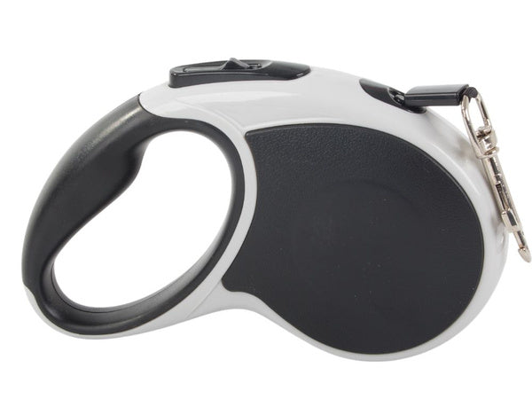 Automatinis 5 m stiprus pavadėlis šuniui iki 15 kg su užraktu stiprus ilgas, Juoda, Szín, Fekete