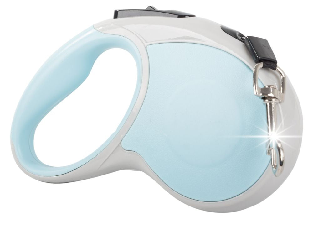 Automatinis 5 m stiprus pavadėlis šuniui iki 15 kg su užraktu stiprus ilgas, Mėlyna, Szín, Kék