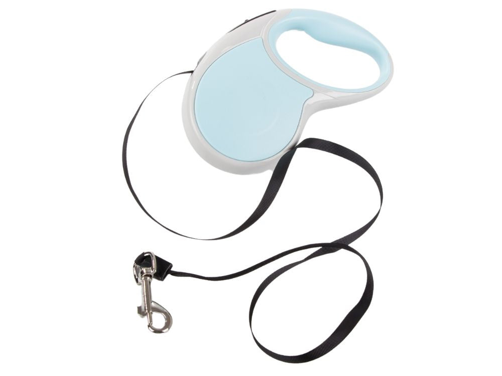 Automatinis 5 m stiprus pavadėlis šuniui iki 15 kg su užraktu stiprus ilgas, Mėlyna, Szín, Kék