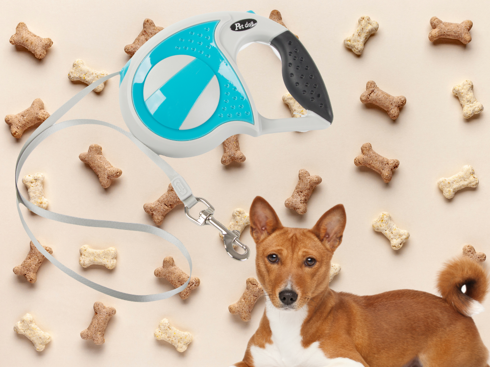 Automatinis 5 m stiprus pavadėlis šuniui iki 20 kg su užraktu stiprus ilgas, Mėlyna, Szín, Kék