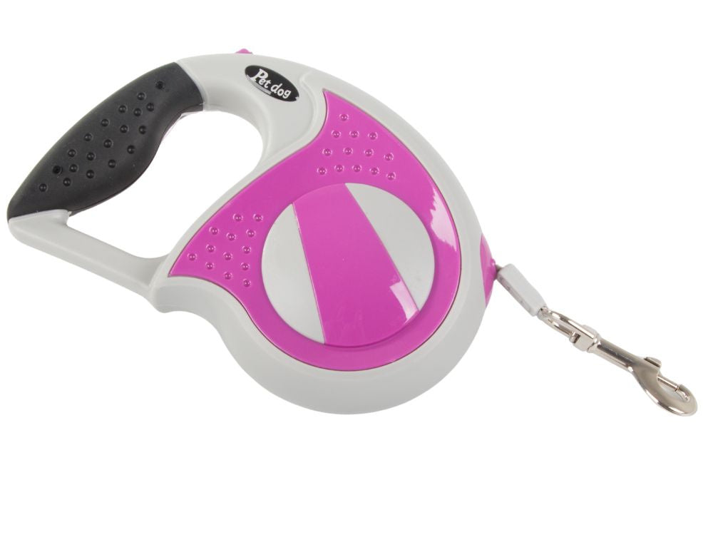 Automatinis 5 m stiprus pavadėlis šuniui iki 20 kg su užraktu stiprus ilgas, Rožinė, Szín, Rózsaszín
