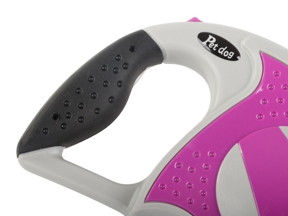 Automatinis 5 m stiprus pavadėlis šuniui iki 20 kg su užraktu stiprus ilgas, Rožinė, Szín, Rózsaszín