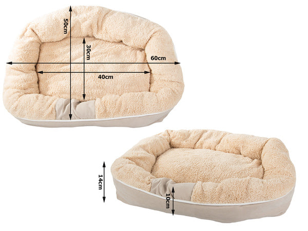 Pliušinė šunų žaidimų aikštelė lova minkšta pagalvėlė sofos patalynė pūkuota, Smėlio spalvos, Szín, Bézs