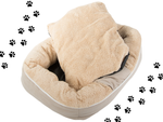Pliušinė šunų žaidimų aikštelė lova minkšta pagalvėlė sofos patalynė pūkuota, Smėlio spalvos, Szín, Bézs