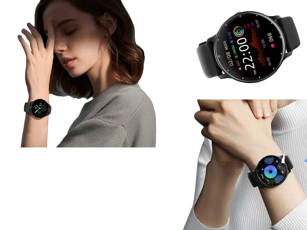 Išmanusis laikrodis moterų laikrodis vyrų guminis dirželis sporto bluetooth skambučiai