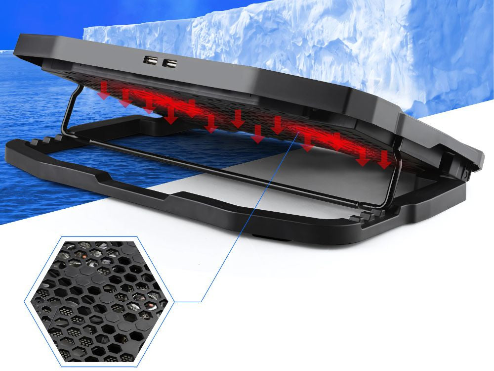 Nešiojamojo kompiuterio aušinimo padas buvo reguliuojamas su usb prievadu