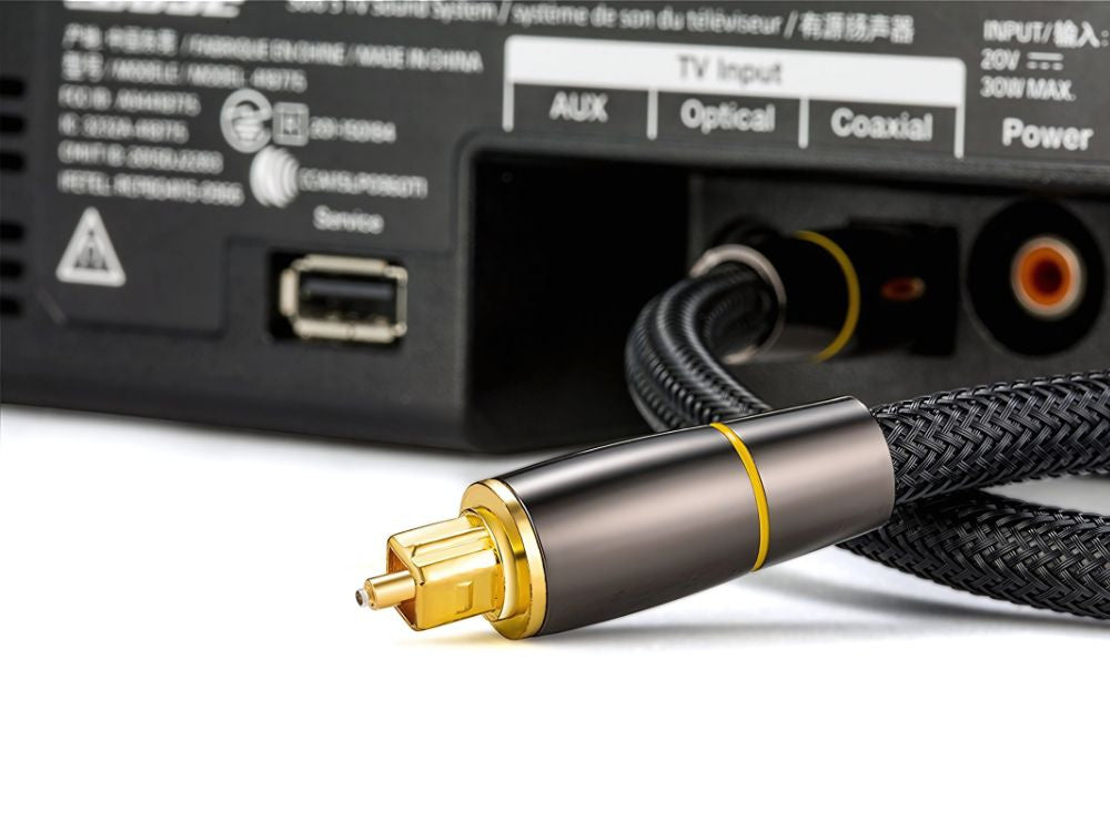 Optinis kabelis 2 m pintas toslink digital hq paauksuoti terminalai