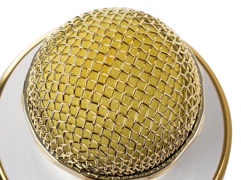 Belaidis mikrofonas bluetooth karaoke garsiakalbis apvalus su dėklu įvairūs režimai, Auksinis, Szín, Aranysárga