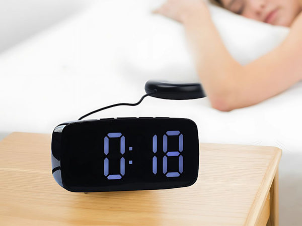 Elektroninis žadintuvas su vibraciniu kilimėliu led skaitmeninis tinklo žadintuvas