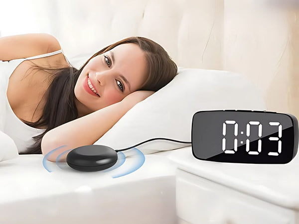 Elektroninis žadintuvas su vibraciniu kilimėliu led skaitmeninis tinklo žadintuvas