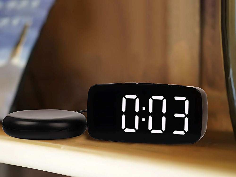 Elektroninis žadintuvas su vibraciniu kilimėliu led skaitmeninis tinklo žadintuvas