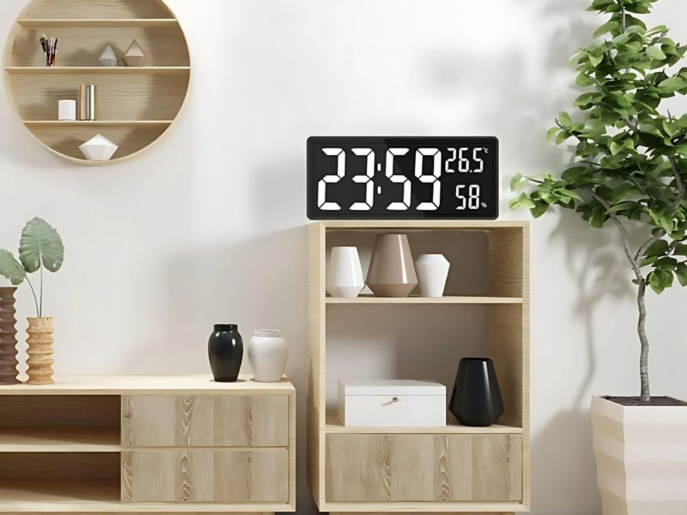 Elektroninis žadintuvas skaitmeninis led nuolatinis pakabukas temperatūra drėgmė