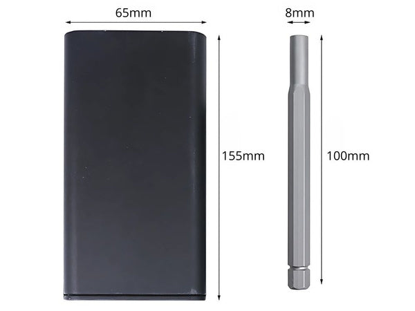 Tikslių atsuktuvo antgalių rinkinys magnetiniai antgaliai 24 antgaliai + dėklas