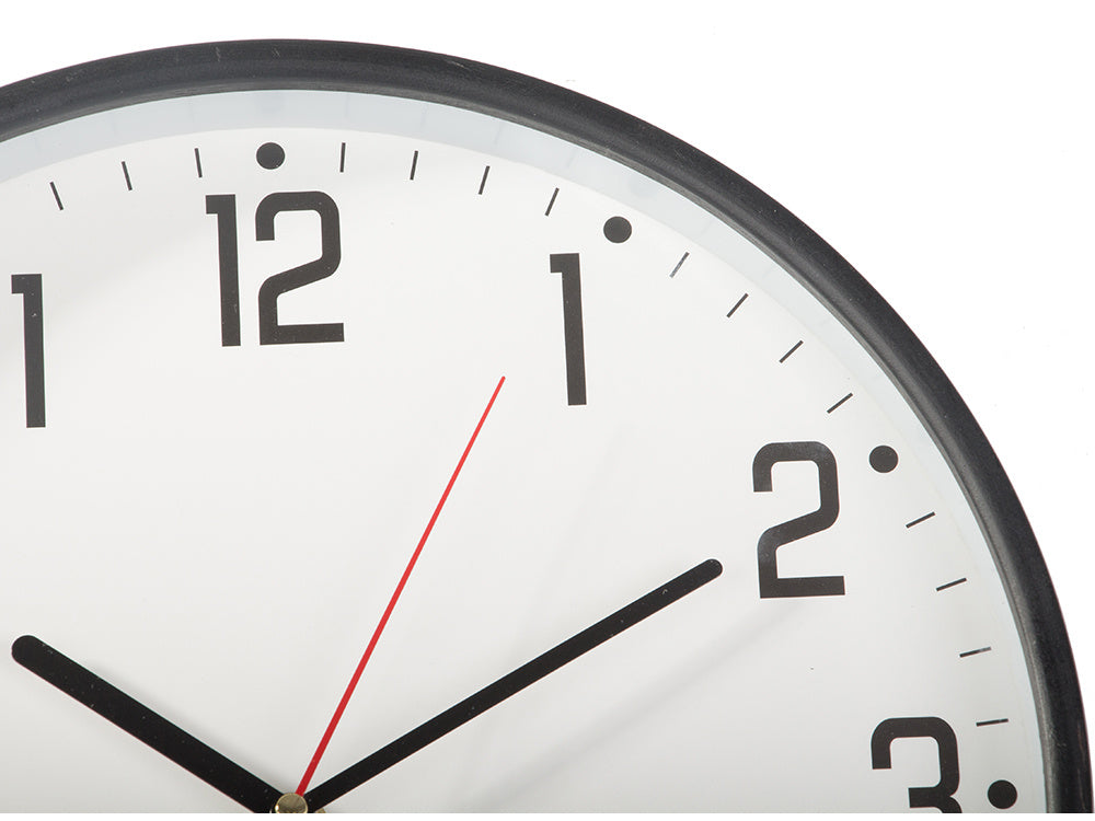 Sieninis laikrodis didelis tylus 30cm apvalus rodyklė data temperatūra mediena