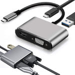 Adapteris usb-c į hdmi 4k vga koncentratorius usb 3.0 usb-c maitinimo adapteris