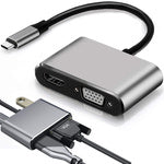 Adapteris usb-c į hdmi 4k vga koncentratorius usb 3.0 usb-c maitinimo adapteris