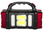 Saulės žibintuvėlis nešiojamas įkraunamas led cob powerbank prožektorius, Raudona, Szín, Piros