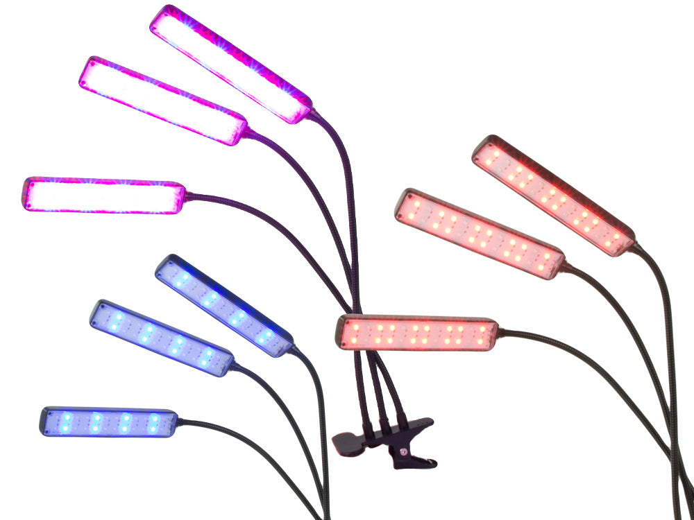 Vadovaujama augalų lempa usb auginti skydelis auga šviesos laikmatis klipas ant gėlių