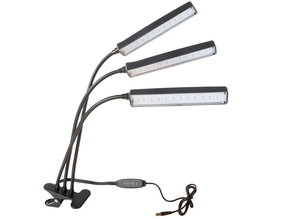 Vadovaujama augalų lempa usb auginti skydelis auga šviesos laikmatis klipas ant gėlių