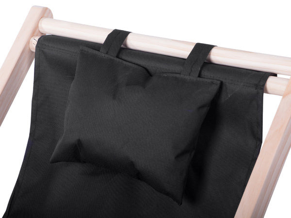 Medinis gultas paplūdimio kėdės sulankstomos sodo pagalvėlė paplūdimio kėdė, Juoda, Szín, Fekete