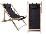Medinis gultas paplūdimio kėdės sulankstomos sodo pagalvėlė paplūdimio kėdė, Juoda, Szín, Fekete