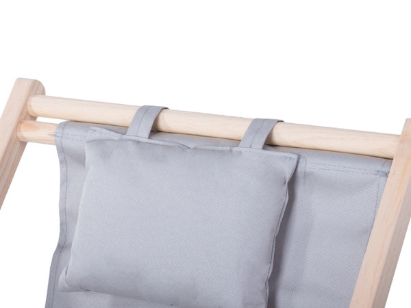 Medinis gultas paplūdimio kėdės sulankstomos sodo pagalvėlė paplūdimio kėdė, Pilka, Szín, Szürke