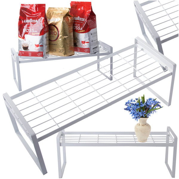 Metalinė lentyna vieno aukšto virtuvės organizatoriaus stovas balta virtuvei, Baltas, Szín, Fehér