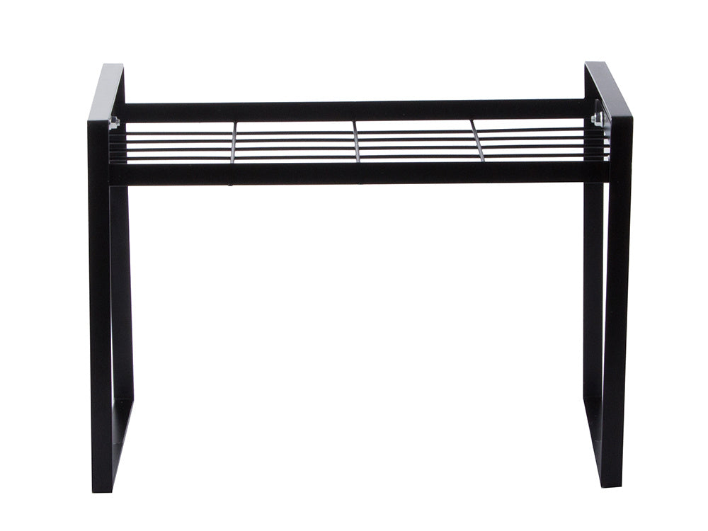 Vieno lygio metalinė lentyna virtuvės stalviršiui virtuvės organizatoriaus palėpės stovas, Juoda, Szín, Fekete