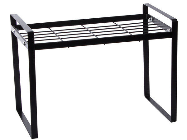 Vieno lygio metalinė lentyna virtuvės stalviršiui virtuvės organizatoriaus palėpės stovas, Juoda, Szín, Fekete