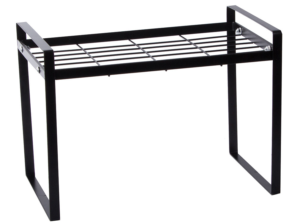 Vieno lygio metalinė lentyna virtuvės stalviršiui virtuvės organizatoriaus palėpės stovas, Juoda, Szín, Fekete