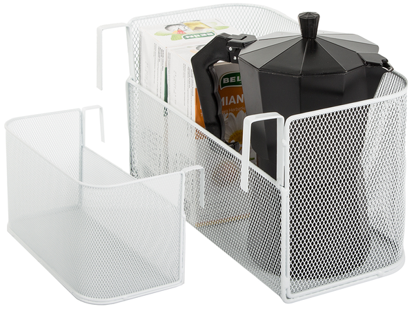 Krepšys metalinis bėginis organizatorius kabantis krepšys virtuvės lentyna, Baltas, Szín, Fehér