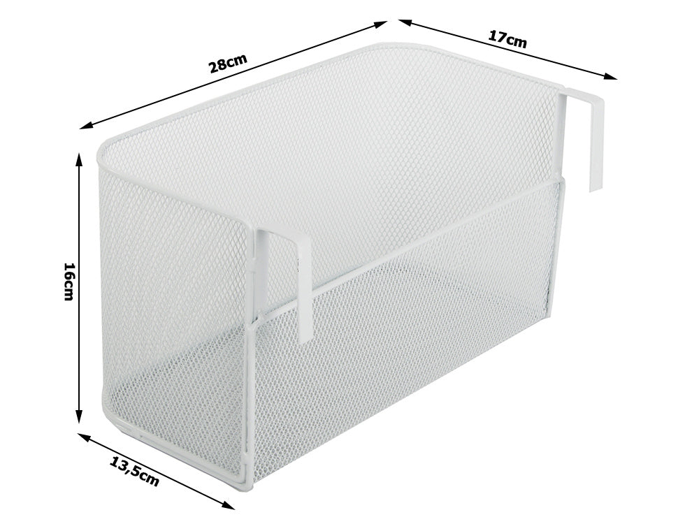 Krepšys metalinis bėginis organizatorius kabantis krepšys virtuvės lentyna, Baltas, Szín, Fehér