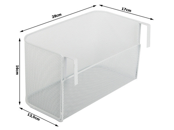 Krepšys metalinis bėginis organizatorius kabantis krepšys virtuvės lentyna, Baltas, Szín, Fehér