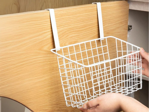 Krepšelis metalinis durelėse kabantis organizatorius virtuvės pakabinama lentyna, Baltas, Szín, Fehér